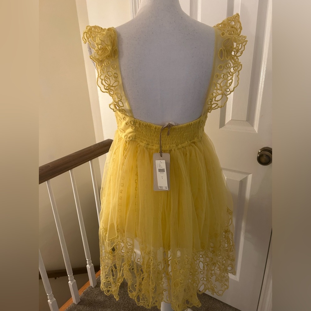 Anthropologie Let Me Be Eyelet Tulle Mini Dress NWT! - Picture 3 of 16